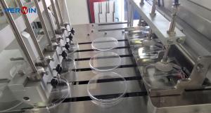 China 65mm Contact Dish Petri Dish Fill Machine with Efficient Shaking Mechanism factory