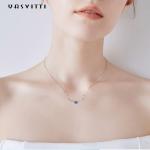 Trendy Hypoallergenic 45cm 2.8g Deer Antler Pendant Necklace Real Silver