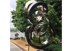 China Spiral Contemporary Garden Decoration Stainless Steel Mirror Sculpture factory