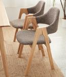 Living Room Furniture Modern Solid Wood Dining Chair with Fabric Cushion and