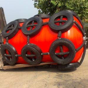 China Polyurethane Marine Floating Foam Fender With Tyre And Chain factory