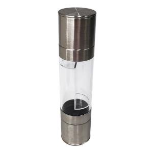 China 2 In 1 258g 220mm 80ml Stainless Steel Salt Grinder factory