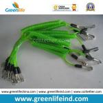 Transparent Blue Green Pink Coil Steel Lanyard w/End Fittings High Quality