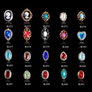 China Hot NEW Wholesale Alloy Jewelry 3D Nail Art Jewelry Nail rhinestones Sticker Supplier Number ML672-691 factory