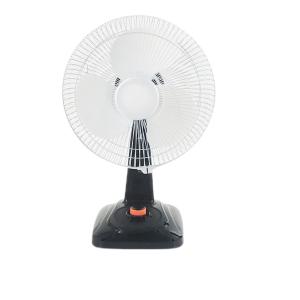 China DC 12V Household Rechargeable Table Fan 12 Plastic With Mechanical DC Brushless Motor factory
