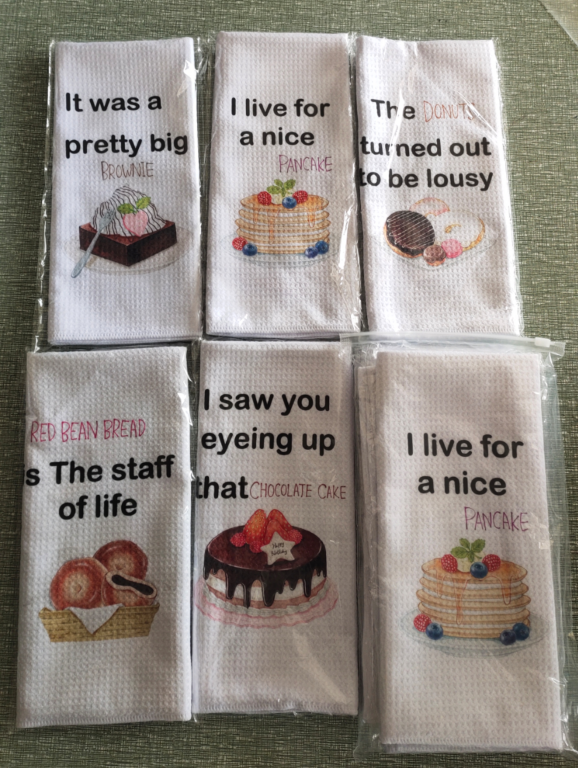 WHITE Waffle Weave Tea Towel Sublimation Blank Kitchen Towel for Custom Printing
