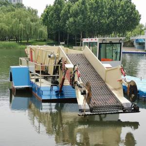China Diesel Engine Aquatic Weed Harvester For Lake Use factory