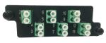6 Port LC MM Fiber Optic Patch Panel Aqua For Telecommunication