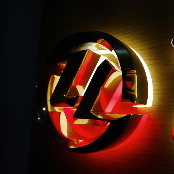 Free Standing Backlit 3D Letters , 6500K Reverse Channel Letter Signs