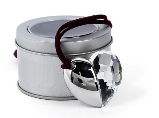 OEM Logo Heart Shape Crystal USB Stick Gift PVC / Metal / Silica Gel With Gift