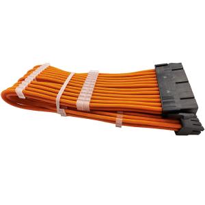 China 24 Pin Power Supply Sleeved Cables Kit Male To Female ATX 18WAG on sale