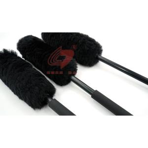 China Soft Bristle Car Wheel Detailing Brush Black 3 Pieces Set factory