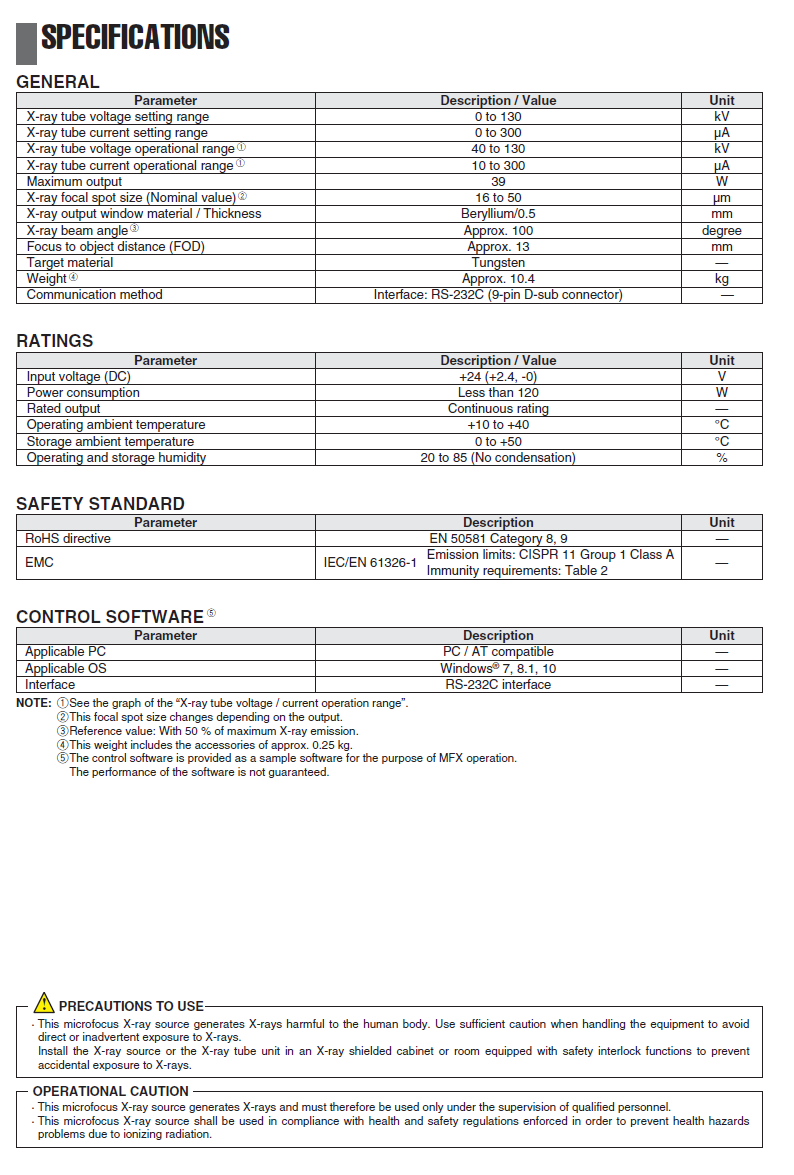 High Power 39W X Ray Radioactive Source Precision Engineering Hamamatsu L9181-05