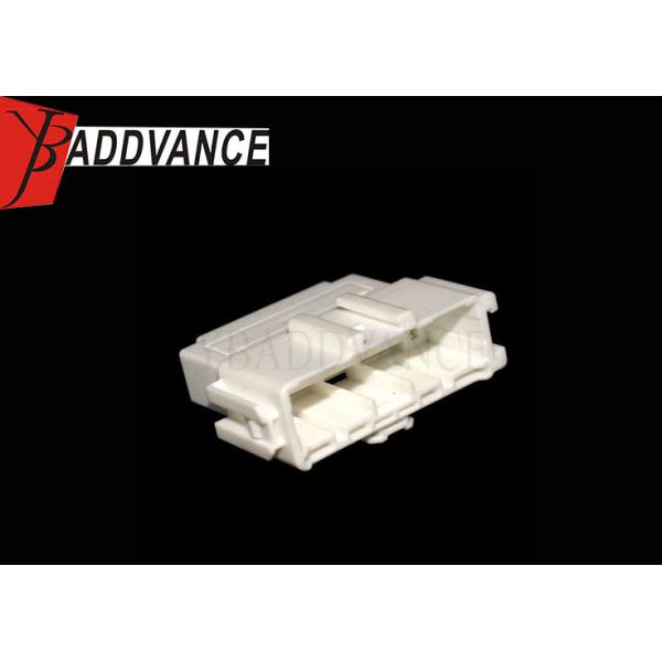 Electrical 28 Pin Male Wire Terminal Connectors White Color For Auto