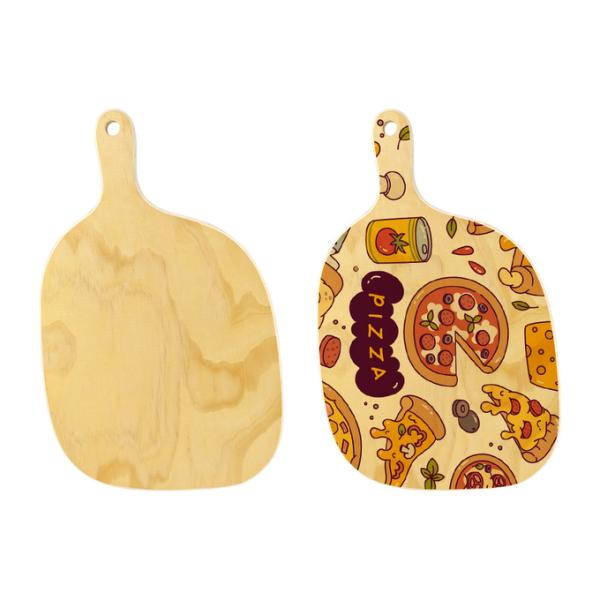 Wood Sublimation Pizza Board Custom Logo Irregular Oval Plywood Cheese Board For Kitchen DIY Wood Chopping Block