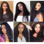 Deep Wave 13x4 13x6 Transparent Lace Front Human Hair Wig Brazilian Curly