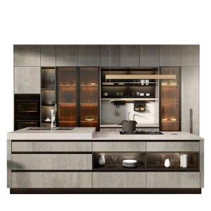 China Full Interior Luxury Powder Coating Lacquer Smart Automatic Kitchen Cabinet factory