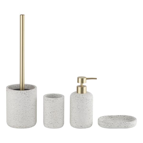 Four Piece Set Terrazzo Bathroom Accessories Set Round Terrazzo Toothbrush