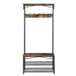 Hallway Coat Rack with Shoe Bench, Coat Stand with Storage Shelves, Coat Stand,