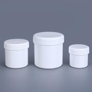 China Custom Logo 1L White Wide Mouth Tall Plastic Pop Can for Protein Powder Food Storage factory