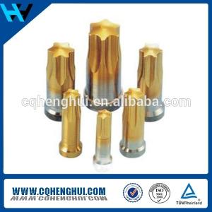 Tin TiALN Black / Yellow Coated Screw Header Punches Customized
