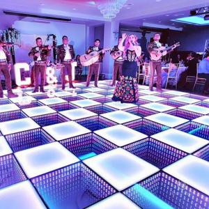 China night club DJ T-shows digital dance floor 50x50cm 3D abyss mirror dance floor factory
