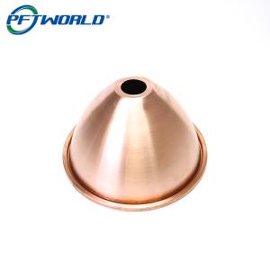 China Customizable Silver Copper Metal Spinning Parts With Ra3.2 Roughness factory