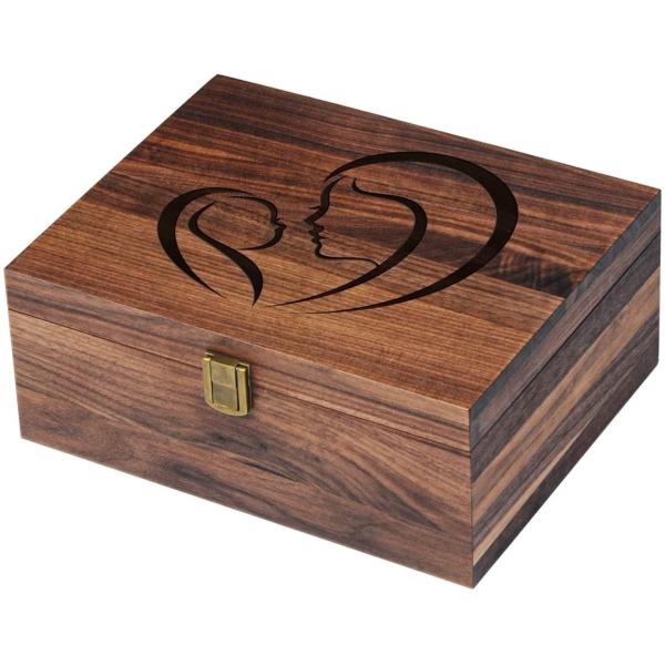 China Walnut Souvenir Wooden Packaging Box With Latch And Lid factory