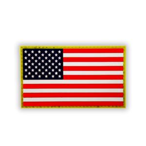 China National Flag PVC Badge Patch Silicone Material For Armband Veteran Bag factory