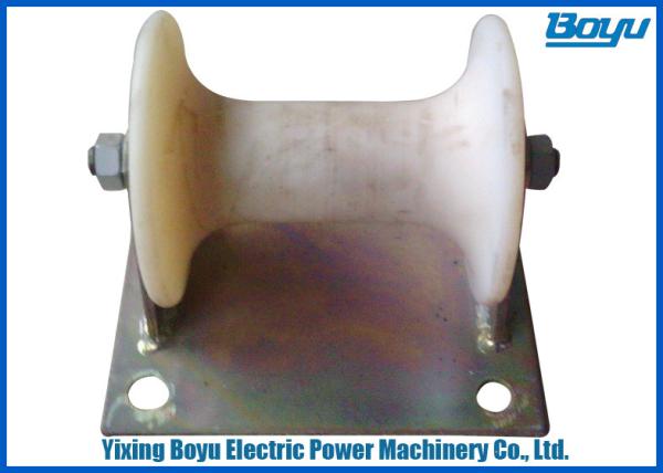 Nylon Wheel Steel Plate Linear Block 5kN Stringing Blocks for HV Cable Diameter