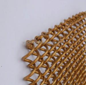 China Colorful Decorative Metal Coil Drapery Chain Link Mesh Curtain factory