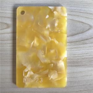 China Yellow Pearl Acrylic Sheets 3mm Textured Plexiglass Boards For Display Rack factory