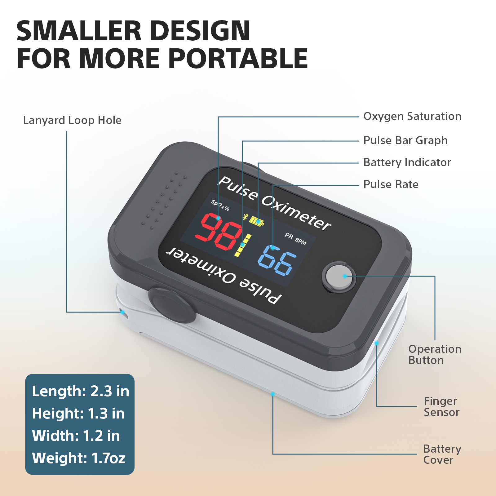 CE Finger Clip Oximeter Heal Force Oximeter Handheld Portable Custom