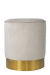 French furniture ottoman of oak wood frames and velvet fabric , wholesale