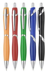 China click style ball pen, slick action ball point pen, plastic promotional use factory