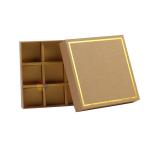 Recyclable Gold Foil Food Paper Gift Box Customizable Candy Chocolate Box