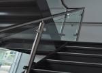 Customized Design Glass Stair Railing , Aesthetics Stainless Steel Glass Railing