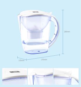 China Desktop Plastic Brita Maxtra Water Pitcher , Alkaline Water Filter Jug White Color factory
