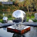 Large Forged Metal Stainless Steel Garden Sculptures Geometric Spherical