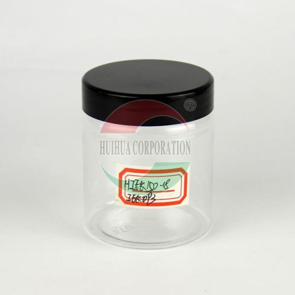 China PET Honey Jars Cylindrical Food Bottles With Lids Guangzhou Suppliers With Caps, Plastic Screen Printing Customized Square factory