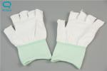 Cleanroom Seamless Knitted Work Gloves Half Finger Gloves With Great Dexterity