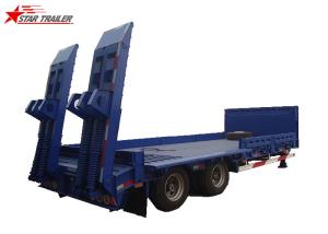 China 2/3/4/ Axles Hydraulic Low Bed Semi Trailer 40-100 Tons Gooseneck Type factory