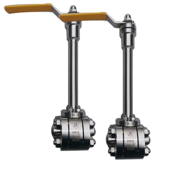 Manual Butt Welding Long Stem SS304 Or SS316 Customize Pressure Cryogenic Ball