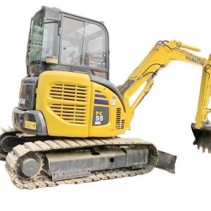 China Original Japan Komatsu Used 55MR Small Excavator PC55MR-2 Compact Mini Excavator factory