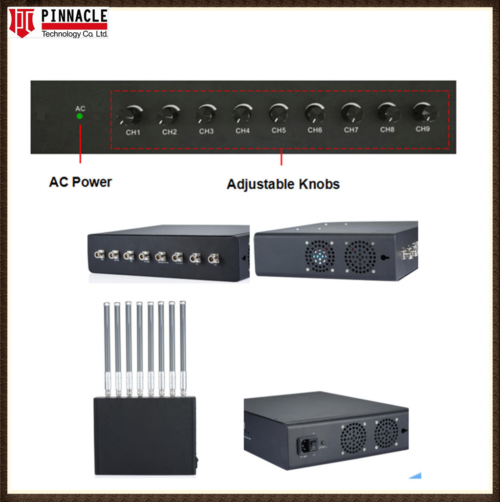 9CH Indoor Desktop/Wall Type High Power Cell Phone Signal Jammer GPS Blocker 2g 3G 4G WiFi Blocker