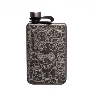 China Silver Flask Polished Stainless Steel Hip Flask With Screw Top for Alcohol Liquor Flask for Men factory