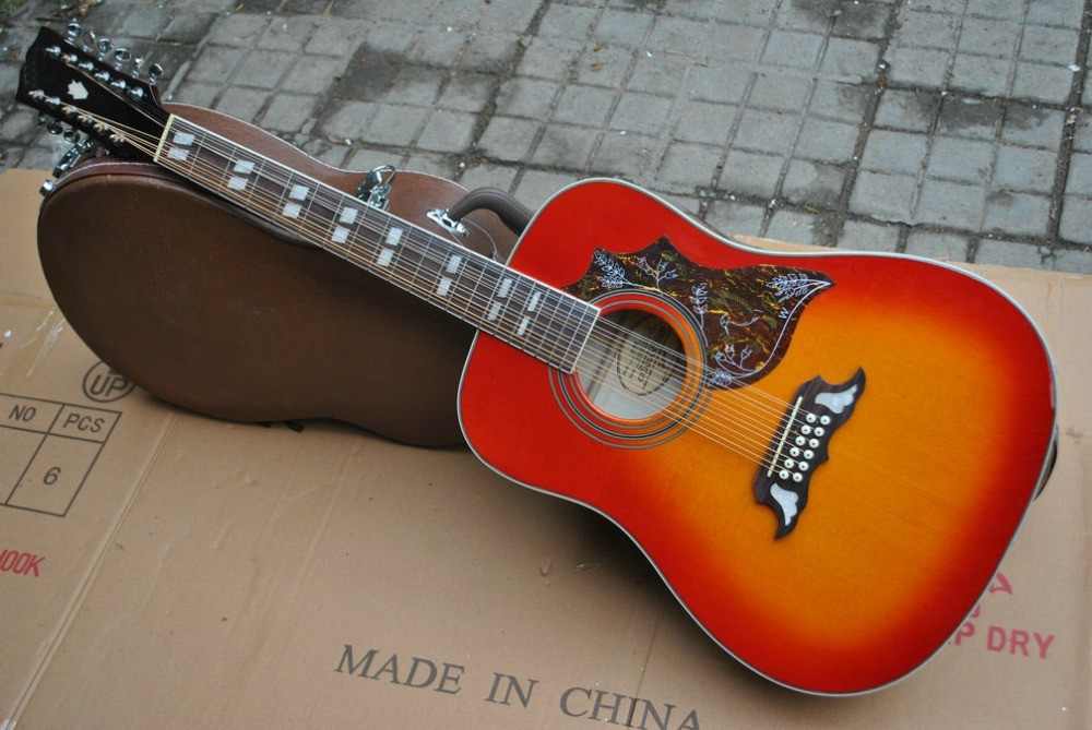 Customization 12 Strings acoustic guitar in Sunburst