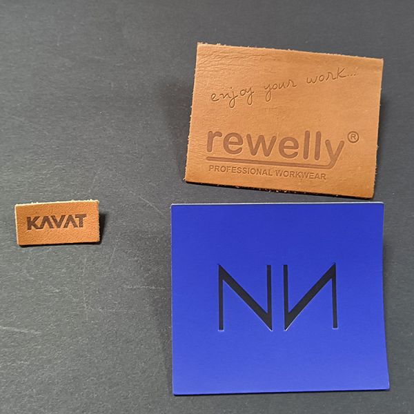 Customized Shape Leather Printing-Letter Label PU Leather Patches for Jeans Jacket Hats