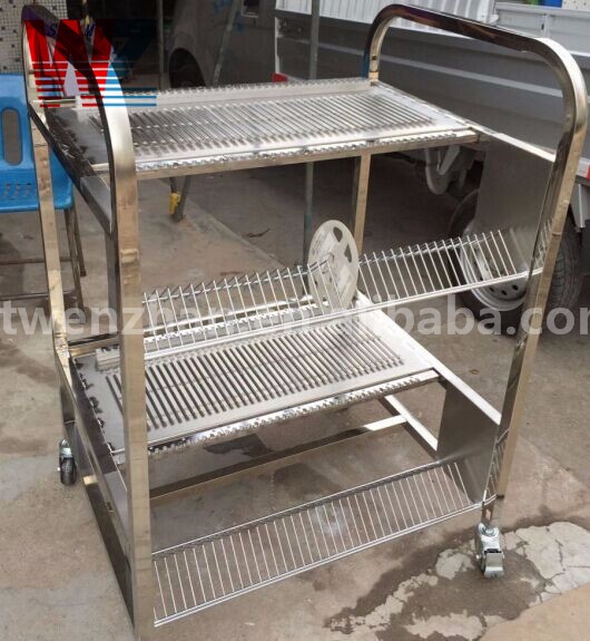 Four Wheel 2 Layers Juki Feeder Trolley SMT Machines