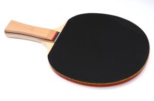 China Recreation Table Tennis Rackets Inverted Rubber 5 Ply Blade Concave Handle Red / Black factory